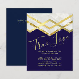 LeahG Budget Navy Gold Art Deco Wedding