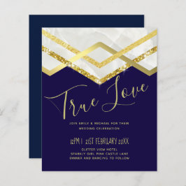 LeahG Budget Navy Gold Art Deco Wedding