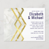 LeahG Budget Navy Gold Art Deco Wedding (Vorderseite)