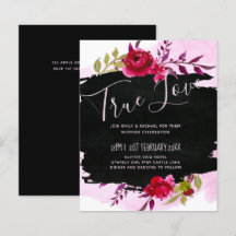 LeahG Budget Pink Rose Black Modern Wedding