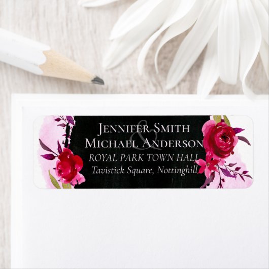 LeahG Budget Pink Rose Black Modern Wedding (Insitu)