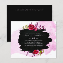 LeahG Budget Pink Rose Black Modern Wedding