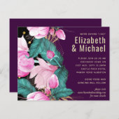 LeahG Budget Pink Roses Pflaume Moderne Hochzeitss (Vorne/Hinten)