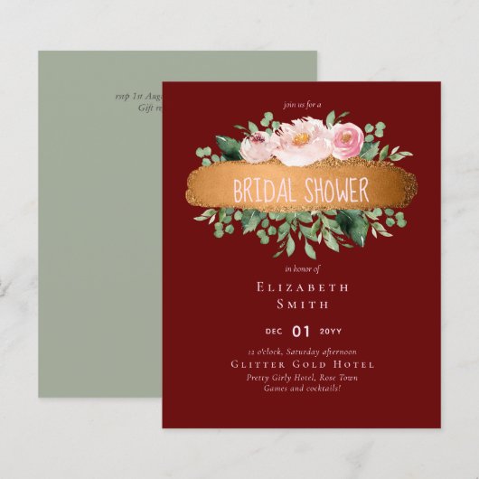 LeahG Budget Rose Glamour Girly Wedding (Vorne/Hinten)