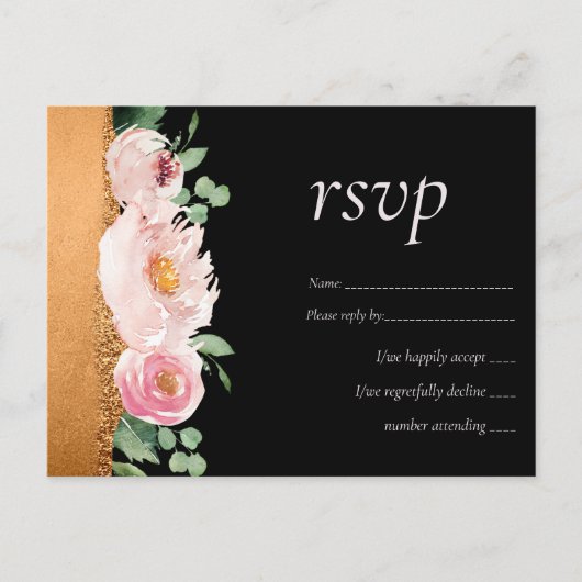 LeahG Budget Rose Glamour Girly Wedding Postkarte (Vorderseite)