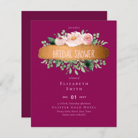 LeahG Budget Rose Gold Glam Wedding (Vorne/Hinten)