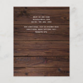 LeahG BUDGET Rustic Wood Heart FOTO WEDDING Flyer (Hinten)