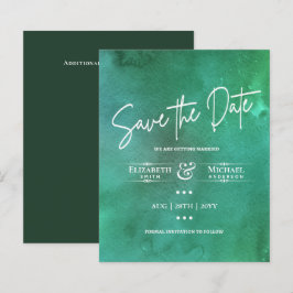 LeahG BUDGET Save the Date Aquarell Green