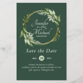LeahG BUDGET Save the Date Grünanlage Wreath Moder (Vorderseite)