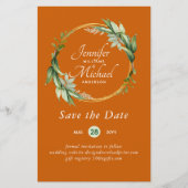 LeahG BUDGET Save the Date Grünanlage Wreath Moder (Vorderseite)