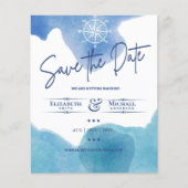 LeahG BUDGET Save the Date Nautical Blue (Vorderseite)