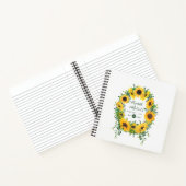 LeahG Budget Sunflowers Wreath BUCKET LIST Journal Notizblock (Innenseite)