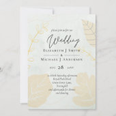 LeahG Budget Wedding Gold Gray Herbstlaube (Vorderseite)