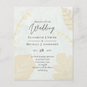 LeahG Budget Wedding Gold Gray Herbstlaube (Vorderseite)