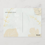LeahG Budget Wedding Gold Gray Herbstlaube Postkarte (Rückseite)
