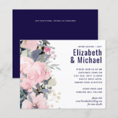 LeahG Budget Wedding Pink Blue Floral (Vorne/Hinten)