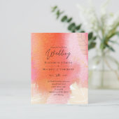 LeahG Budget Wedding Red Orange Watercolor Blätter (Stehend Vorderseite)