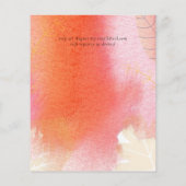 LeahG Budget Wedding Red Orange Watercolor Blätter (Rückseite)