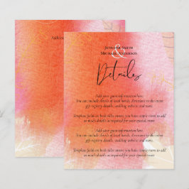 LeahG Budget Wedding Red Orange Watercolor Blätter