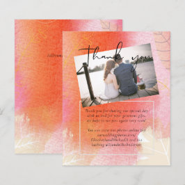 LeahG Budget Wedding Red Orange Watercolor Blätter