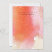 LeahG Budget Wedding Red Orange Watercolor Blätter (Rückseite)