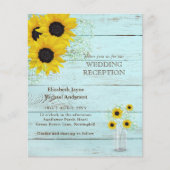 LeahG Budget Wedding REZEPTION Rustikale Sonnenblu (Vorderseite)