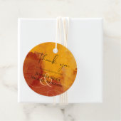 LeahG Budget Wedding Watercolor Sunset Herbstlaube Geschenkanhänger (Beispiel)