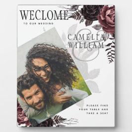 LEAHG Burgundy Black Rose Hochzeitsstift Foto Will Fotoplatte