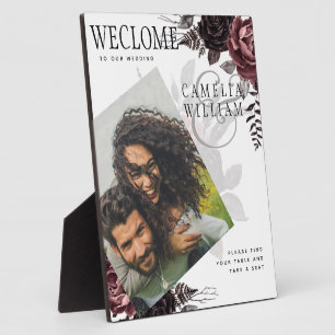 LEAHG Burgundy Black Rose Hochzeitsstift Foto Will Fotoplatte