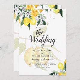 LeahG Citrus Yellow Lemons Wedding Invites