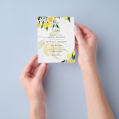 LeahG Citrus Yellow Lemons Wedding Invites Flyer (Gruppe)