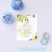 LeahG Citrus Yellow Lemons Wedding Invites Flyer (Einzeln)