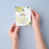 LeahG Citrus Yellow Lemons Wedding Invites Flyer (Gruppe)