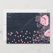 LeahG Denim Blue Rosegold Pink Floral Wedding (Rückseite)