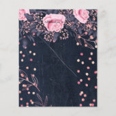 LeahG Denim Blue Rosegold Pink Floral Wedding (Rückseite)