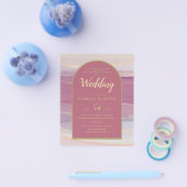 LeahG Dusty Rose Lavender Gold Wedding Einladung Flyer (Einzeln)