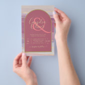 LeahG Dusty Rose Lavender Gold Wedding Einladung Flyer (Handgriff)