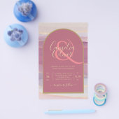 LeahG Dusty Rose Lavender Gold Wedding Einladung Flyer (Einzeln)