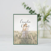 LeahG Emerald Forest Green Wedding INVITE (Stehend Vorderseite)