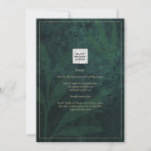 LeahG Emerald Forest Green Wedding INVITE Einladung (Rückseite)