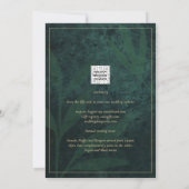 LeahG Emerald Forest Green Wedding INVITE Einladung (Rückseite)