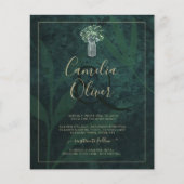 LeahG Emerald Forest Green Wedding INVITE Flyer (Vorne)