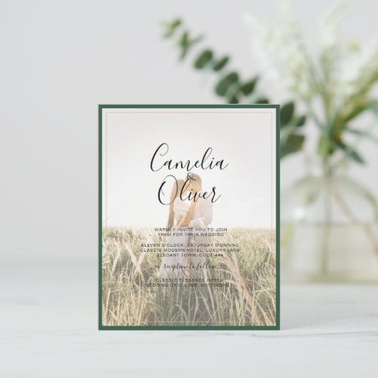 LeahG Emerald Green Foto Overlay (Stehend Vorderseite)