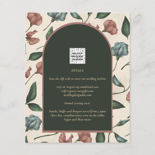 LeahG Emerald Green Terracotta Gold Hochzeit im He (Rückseite)