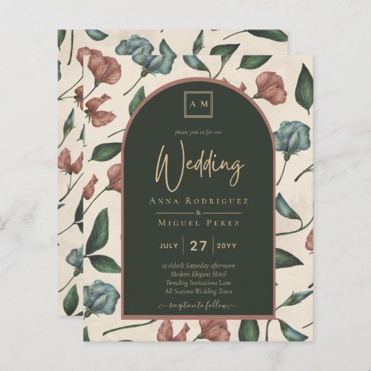 LeahG Emerald Green Terracotta Gold Hochzeit im He (Vorne/Hinten)