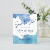 LeahG ETAT Save The Date Marineblau (Stehend Vorderseite)