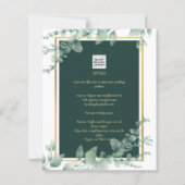 LeahG Eucalyptus Greenery Gold WEDDING QR CODE (Rückseite)