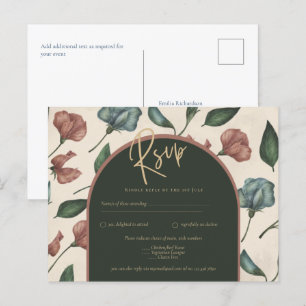 LeahG Forest Green Terracotta Hochzeit im Herbst U Postkarte