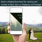 LeahG Forest Pine Winter Trees Brautparty Einladung