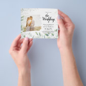 LeahG Foto Overlay GREENERY Wedding Einladung Flyer (Gruppe)